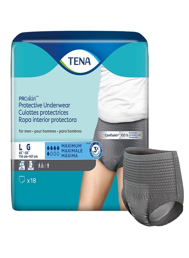 TENA ProSkin Protective Disposable Underwear Male Pull On with Tear Away Seams Large, Maximum, 18 Ct - Image 1